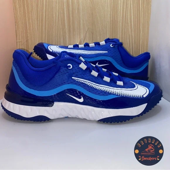 Nike Alpha Huarache Elite 4 Baseball Turf Shoes DJ6523 414 Blue
